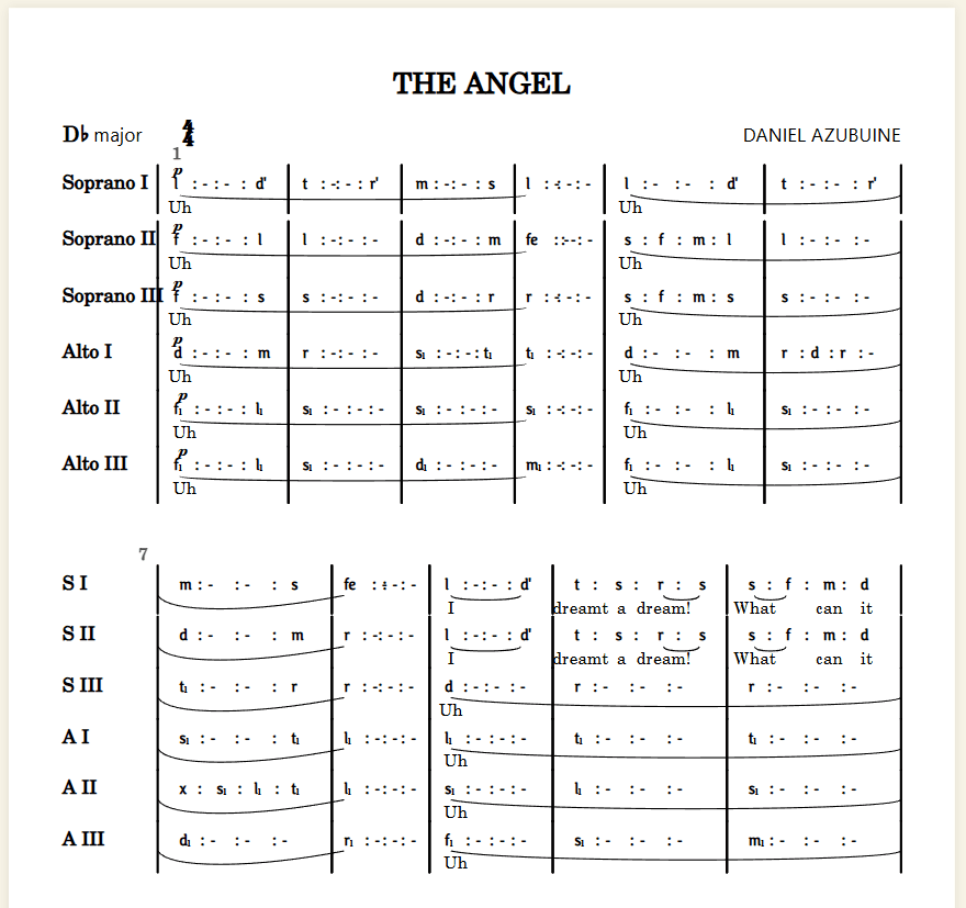 Engraved Solfa Streams score preview